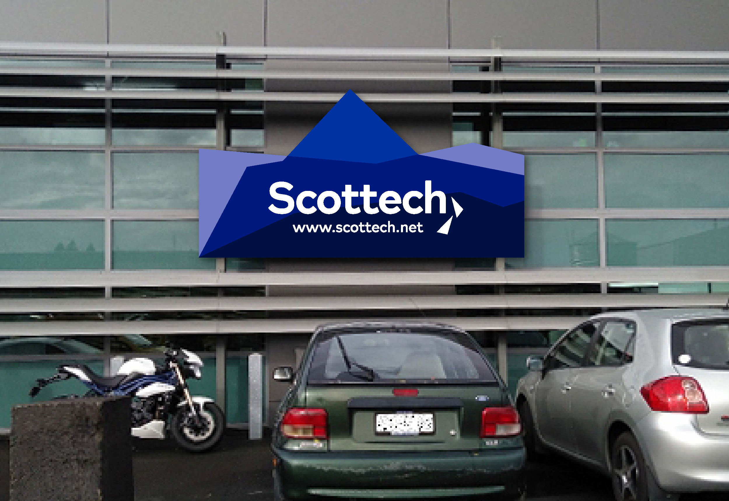 Scottech building sign
